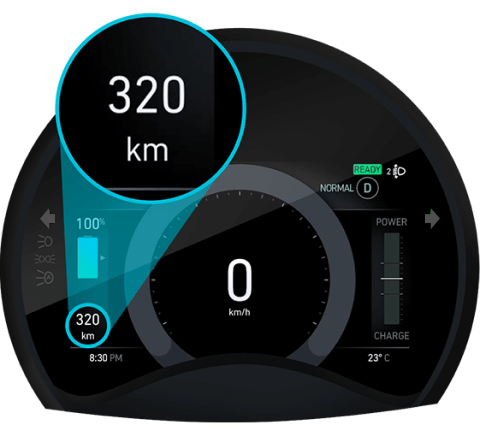 AUTONOMIE AU CHOIX : JUSQU'À 190 KM OU 320 KM